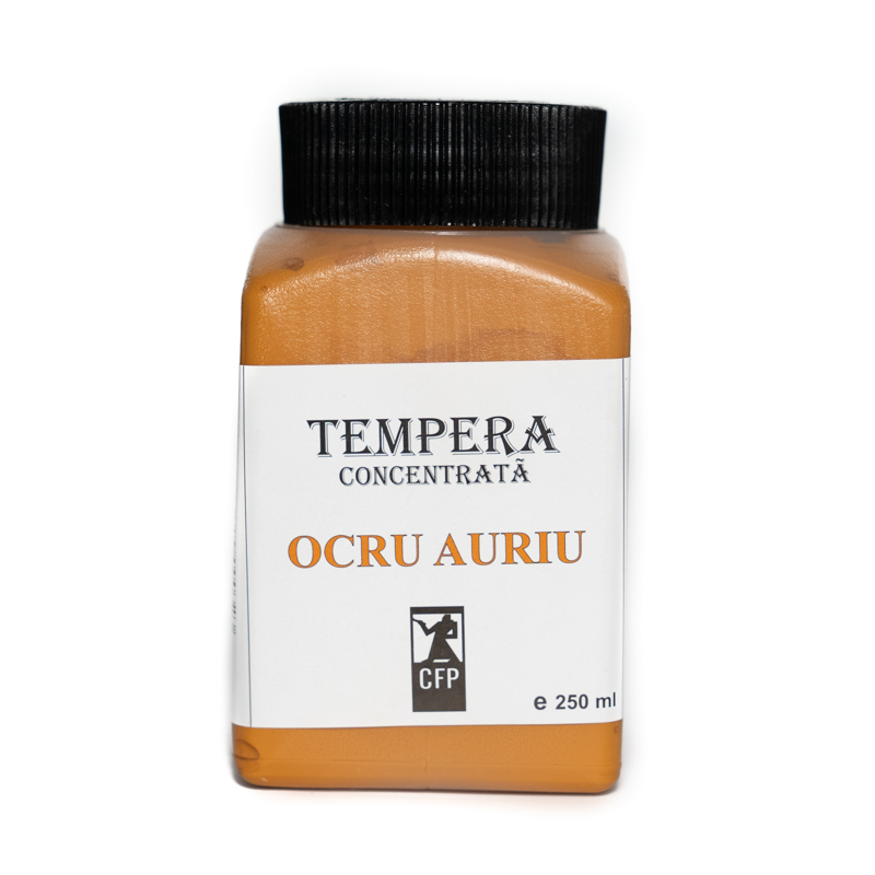 Tempera concentrata, Combinatul Fondului Plastic CFP, 250 ml, Ocru auriu