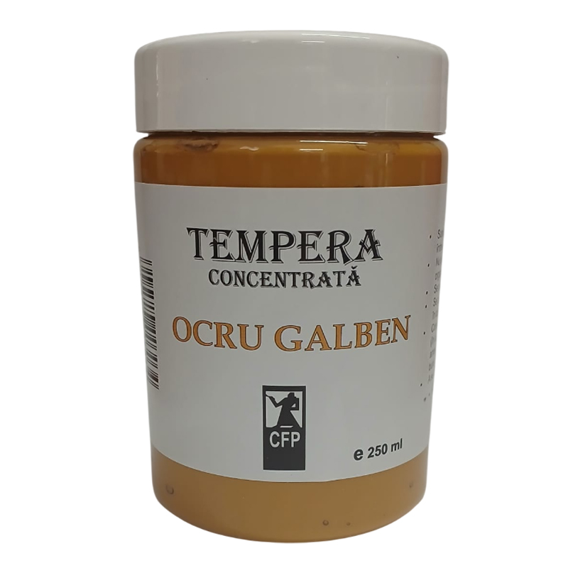Tempera concentrata, Combinatul Fondului Plastic CFP, 250 ml, Ocru galben