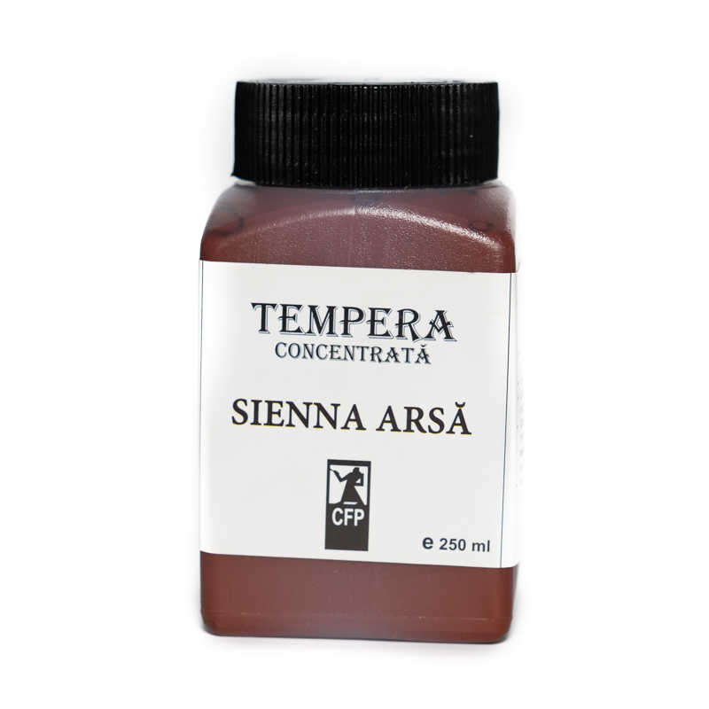Tempera concentrata, Combinatul Fondului Plastic CFP, 250 ml, Siena arsa