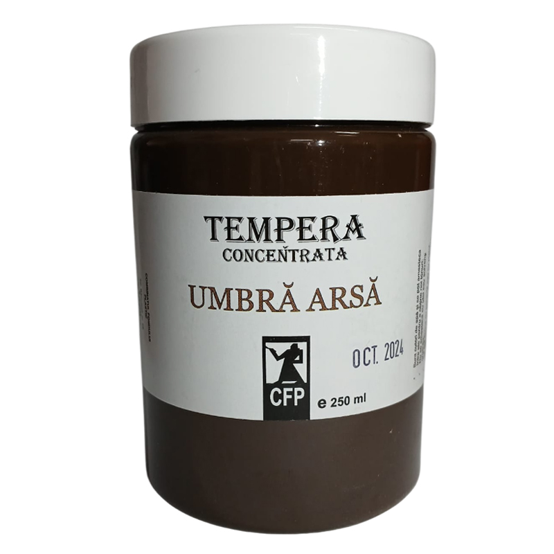 Tempera concentrata, Combinatul Fondului Plastic CFP, 250 ml, Umbra arsa