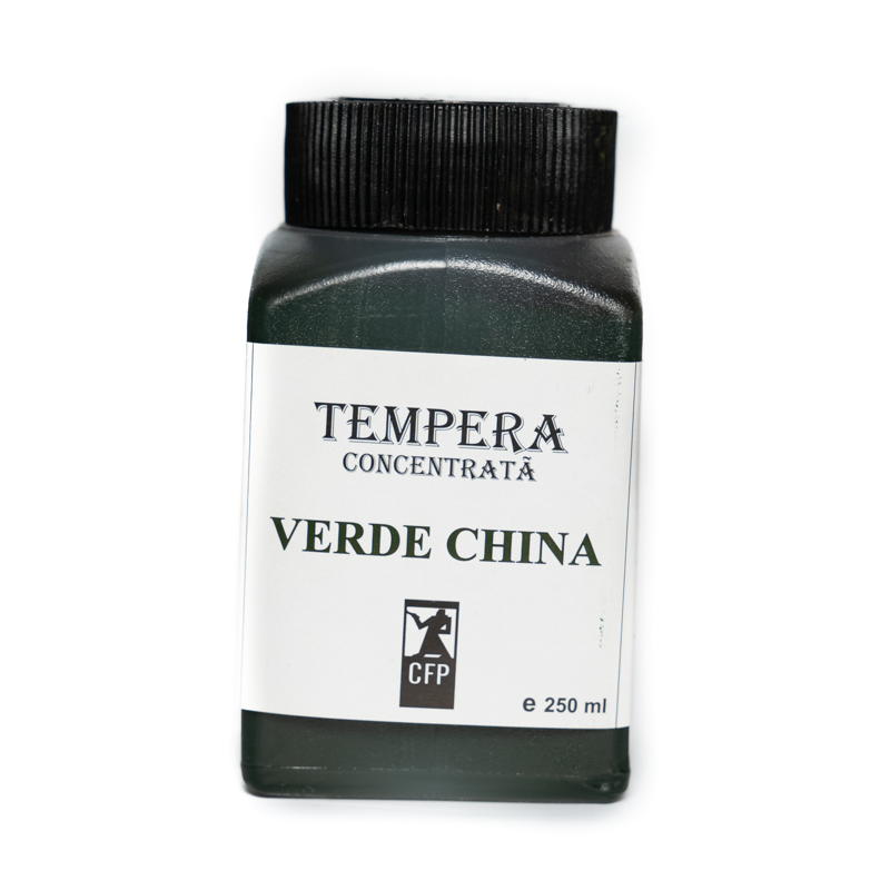 Tempera concentrata, Combinatul Fondului Plastic CFP, 250 ml, Verde China