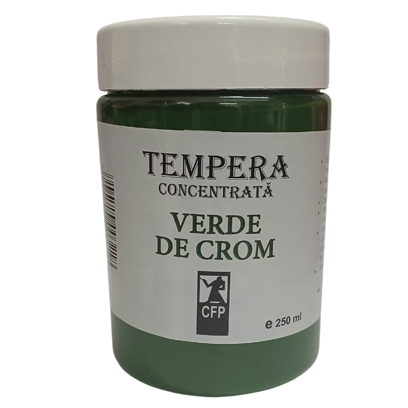 Tempera concentrata, Combinatul Fondului Plastic CFP, 250 ml, Verde crom