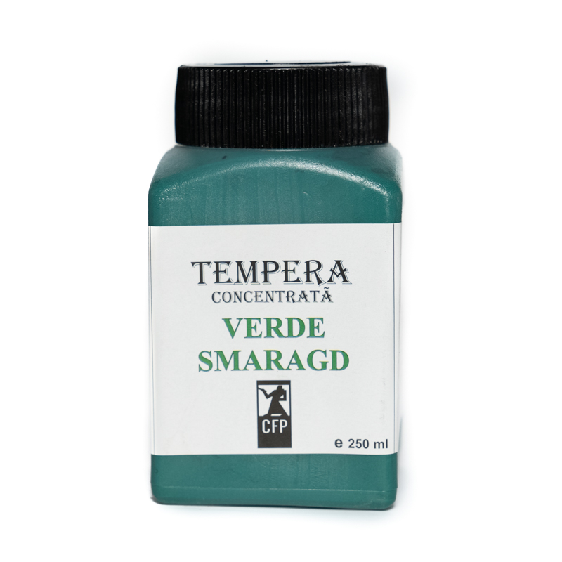 Tempera concentrata, Combinatul Fondului Plastic CFP, 250 ml, Verde smarald