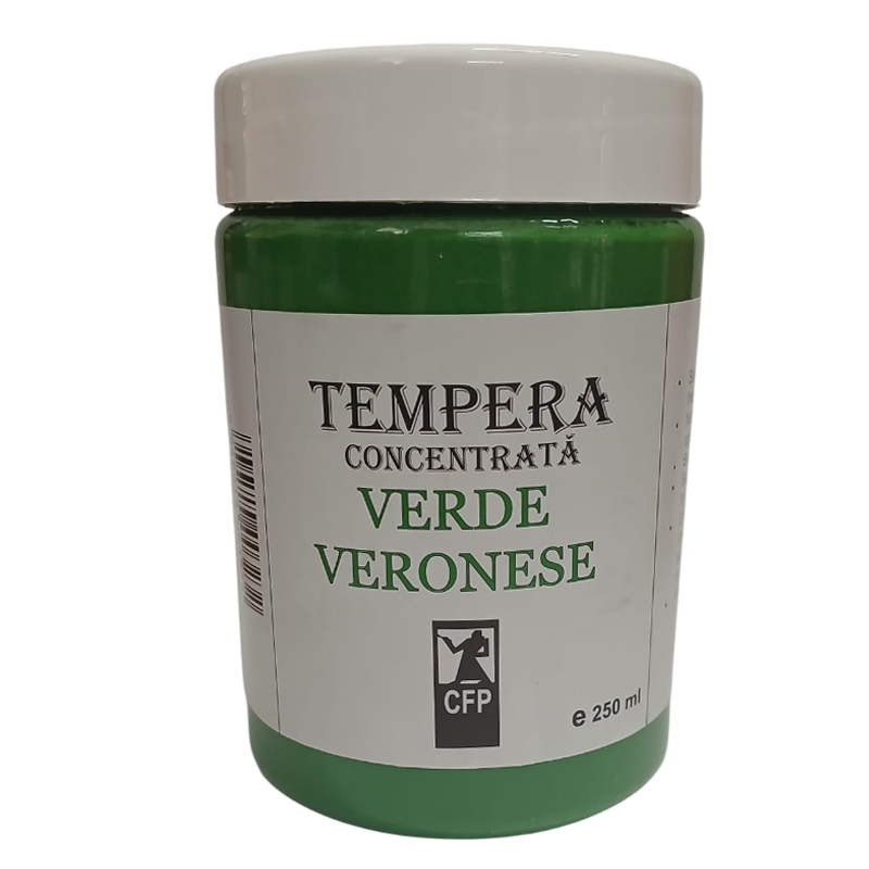 Tempera concentrata, Combinatul Fondului Plastic CFP, 250 ml, Verde veronese
