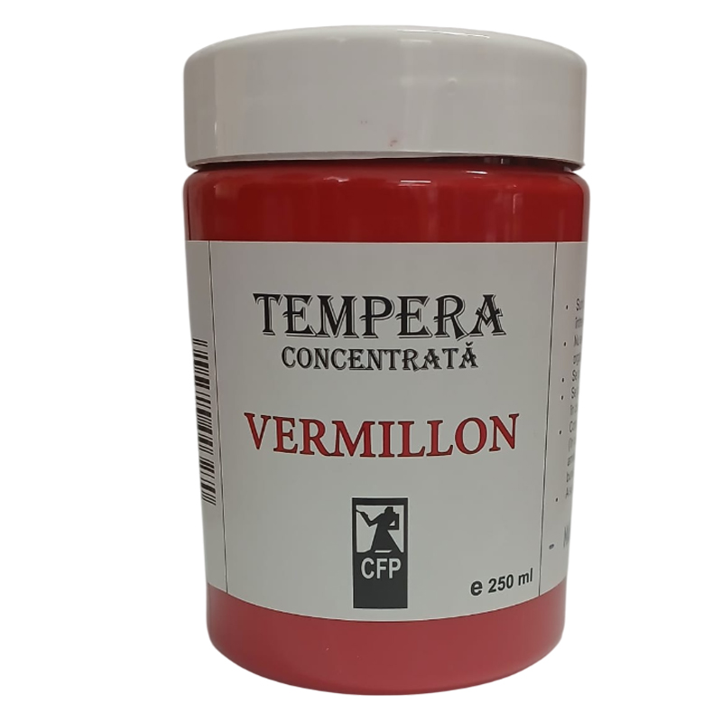 Tempera concentrata, Combinatul Fondului Plastic CFP, 250 ml, Vermillon