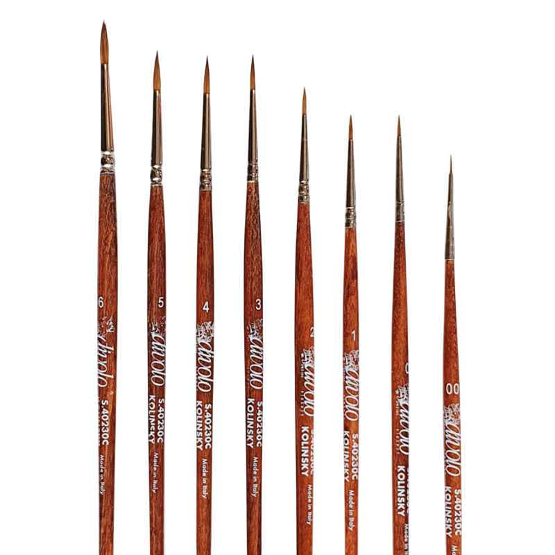 Pensula rotunda, fir de zibelina Kolinsky, Divolo