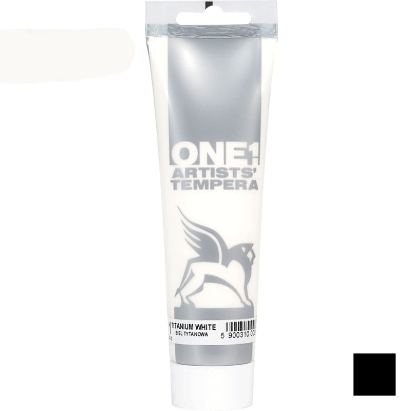 Culoare tempera, Tempera One, Renesans, 100 ml, 01 Titanium white