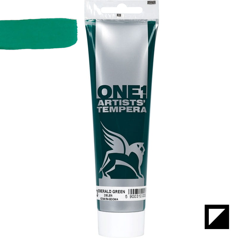 Culoare tempera, Tempera One, Renesans, 100 ml, 13 Emerald Green