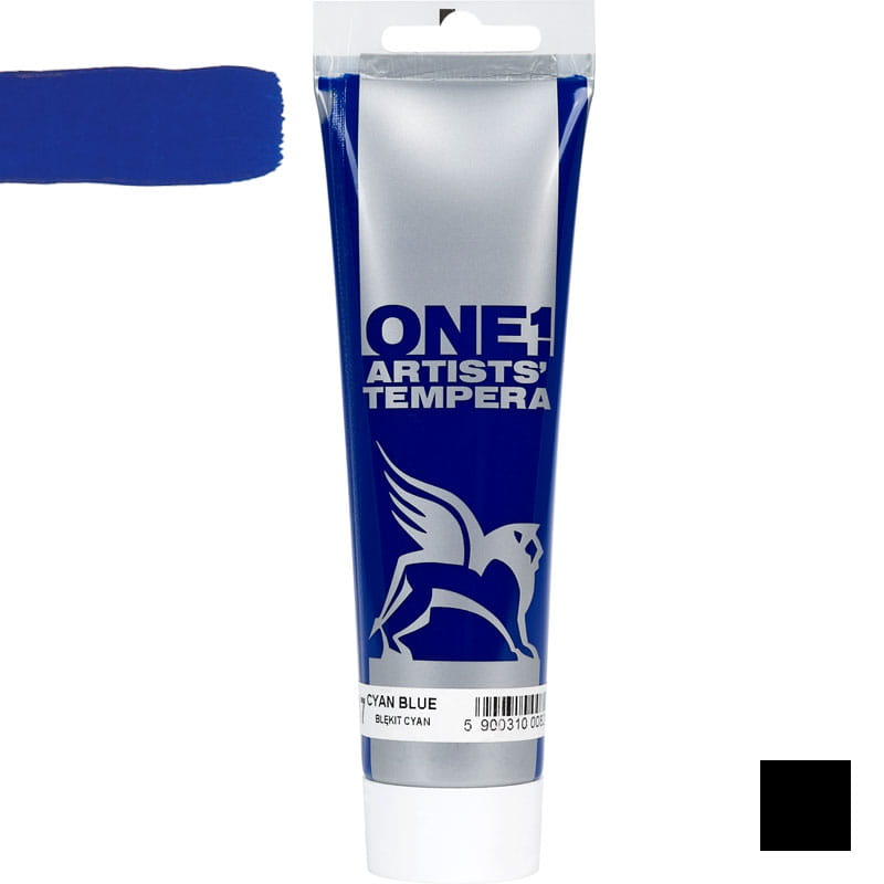 Culoare tempera, Tempera One, Renesans, 100 ml, 17 Cyan Blue