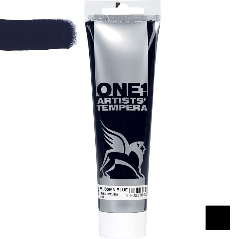Culoare tempera, Tempera One, Renesans, 100 ml, 18 Prussian Blue