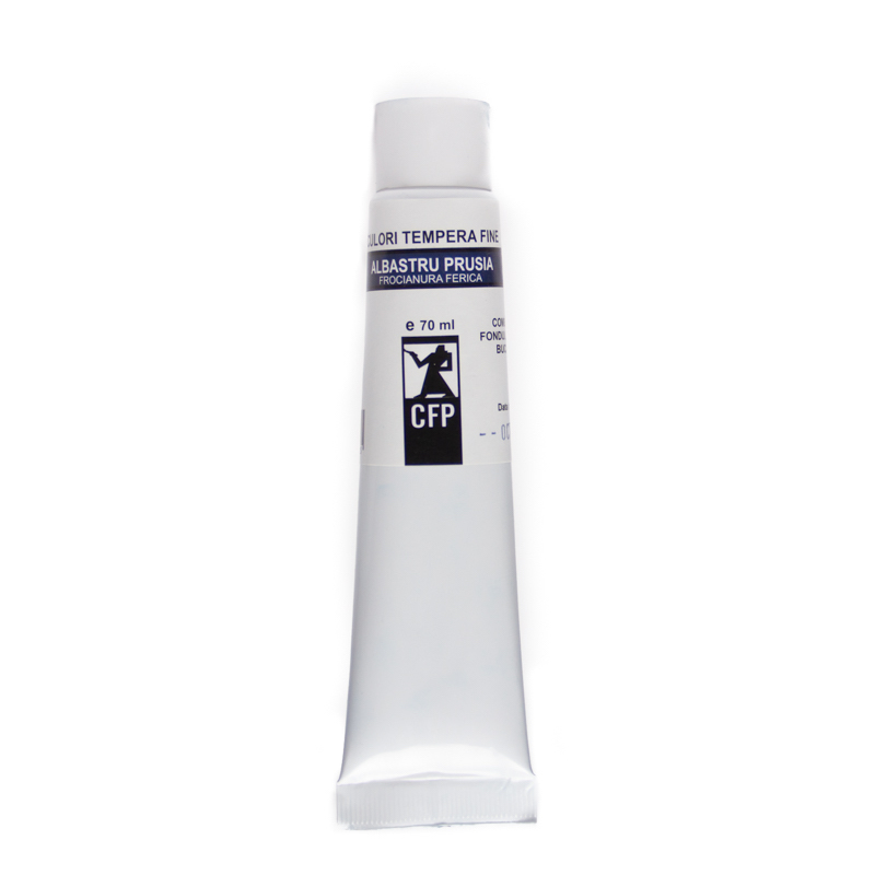 Culori tempera, Combinatul Fondului Plastic CFP, 70 ml, Albastru Prusia