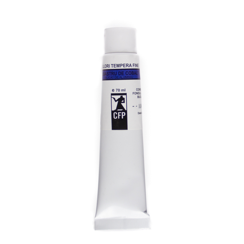 Culori tempera, Combinatul Fondului Plastic CFP, 70 ml, Albastru cobalt