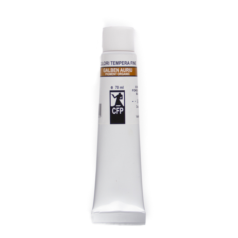 Culori tempera, Combinatul Fondului Plastic CFP, 70 ml, Galben auriu