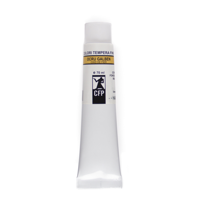 Culori tempera, Combinatul Fondului Plastic CFP, 70 ml, Ocru galben