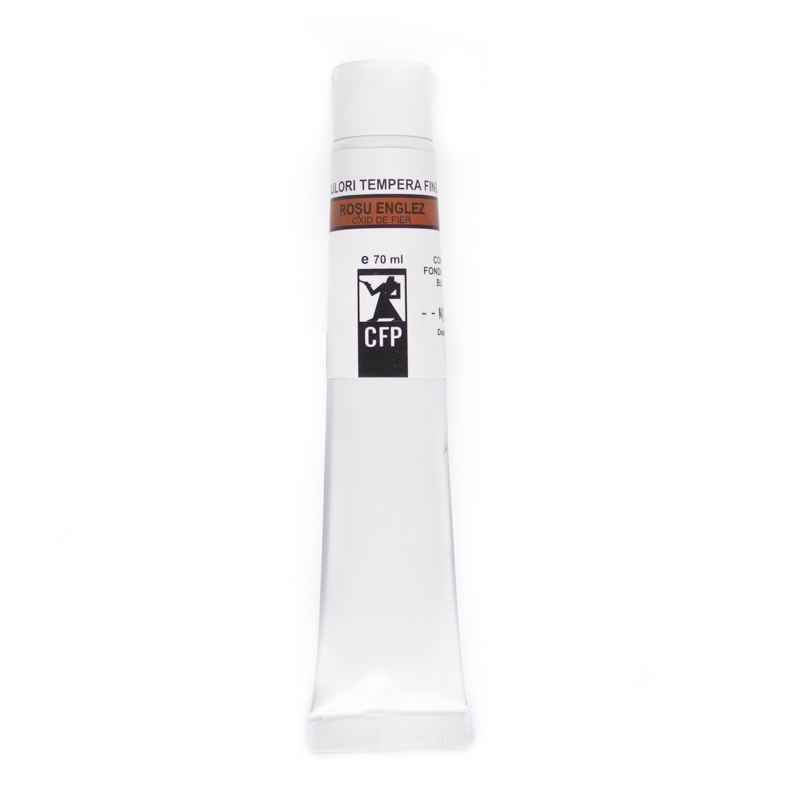 Culori tempera, Combinatul Fondului Plastic CFP, 70 ml, Rosu englez