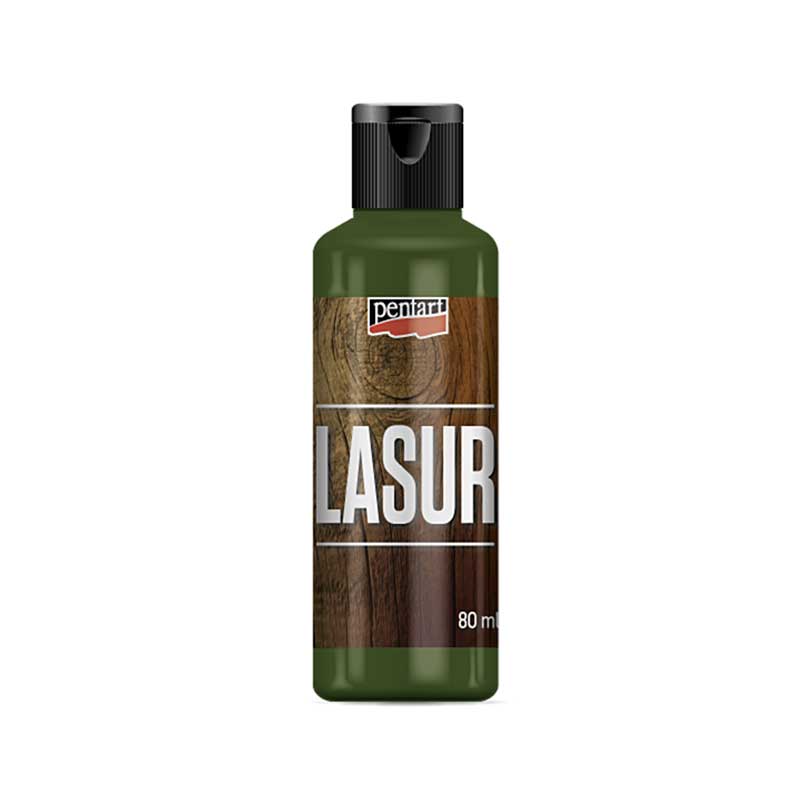 Lazura lemn, Pentart, 80ml, Masline verzi