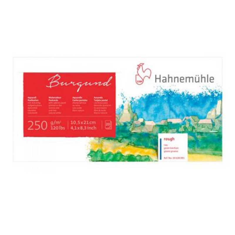 20 carti postale Burgund Hahnemühle, 250g, Rough