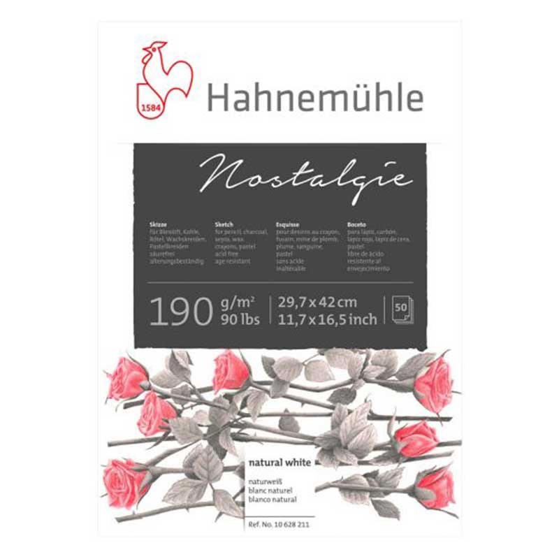 Bloc-schite-190g-Nostalgie-Hahnemühle-50-coli