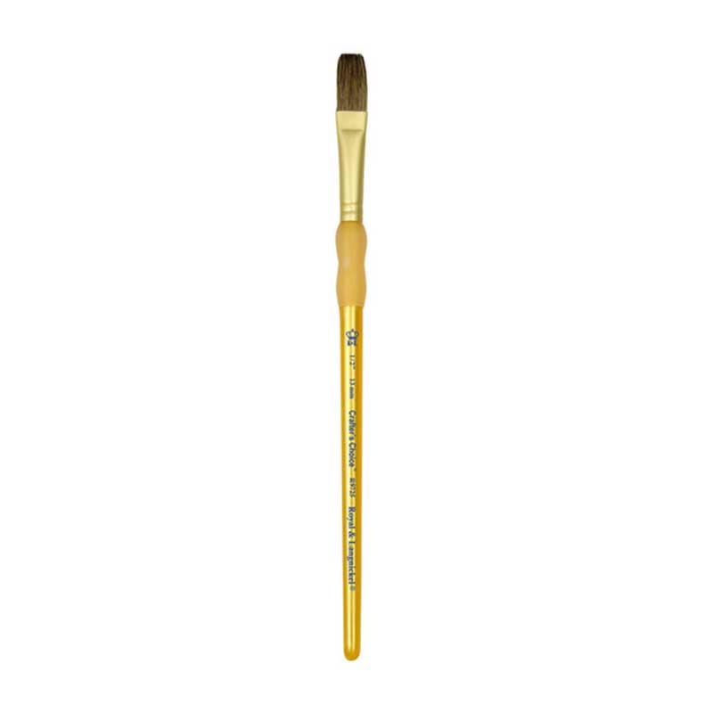 Pensula lata cu maner scurt, fir sintetic, Royal Brush Crafter's Choice, R9725 1:2