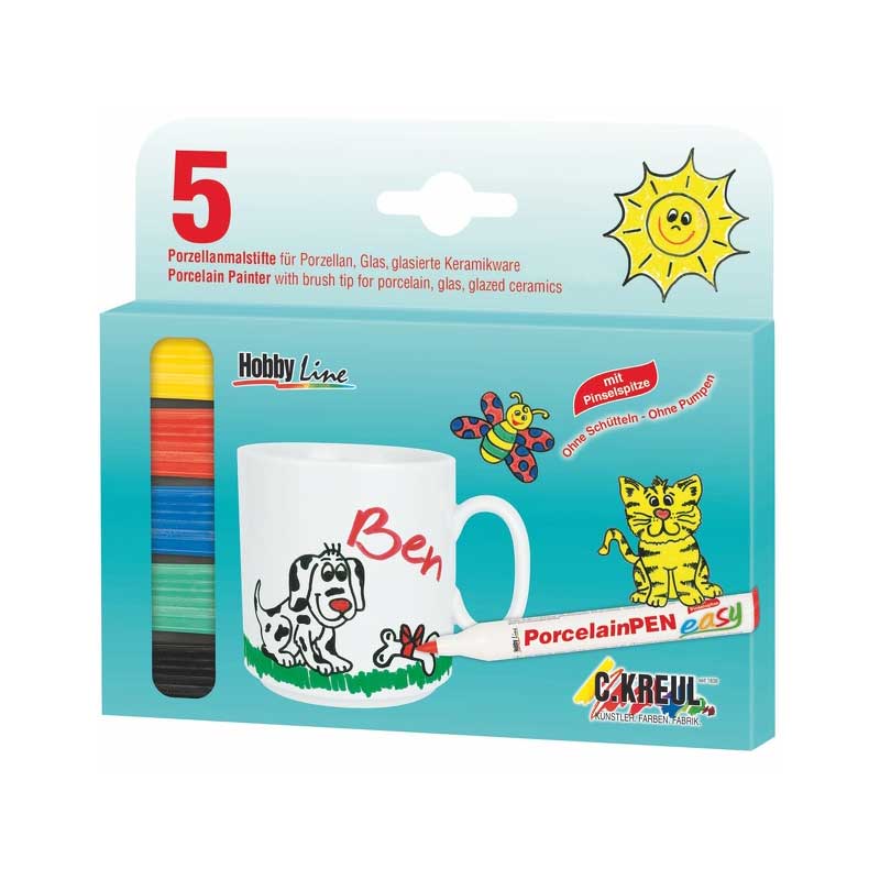 Set 5 markere pentru portelan, C. Kreul