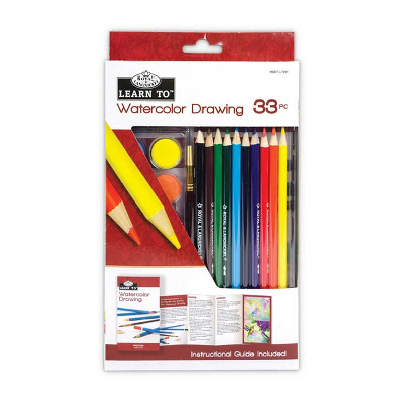 Set invata sa pictezi, 33 piese, acuarela si desen, Royal & Langnickel