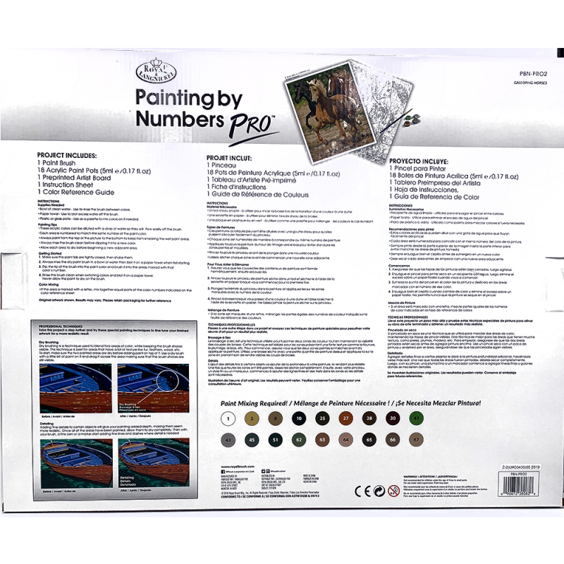 Set pictura pe numere, Royal Langnickel, Pro Kit 02 - Galloping Horse (2) Set pictura pe numere, Royal Langnickel, Pro Kit 02 - Galloping Horse