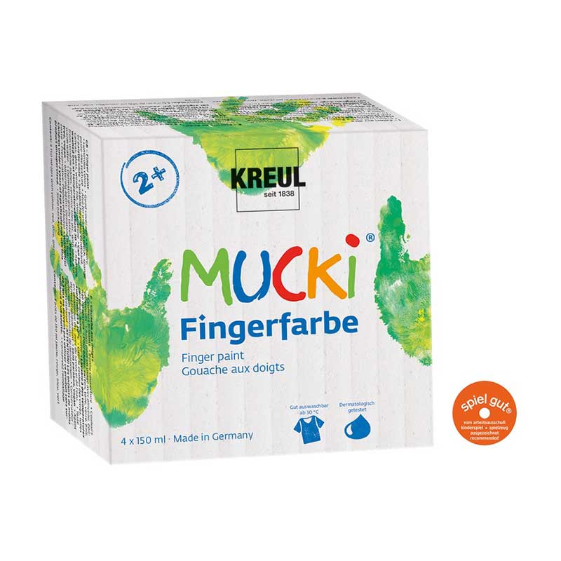 Set vopseluri finger paint, 4 x 150ml, Mucki C. Kreul