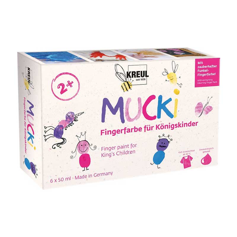 Set vopseluri finger paint, 6x50ml, Royal Children Mucki, C. Kreul