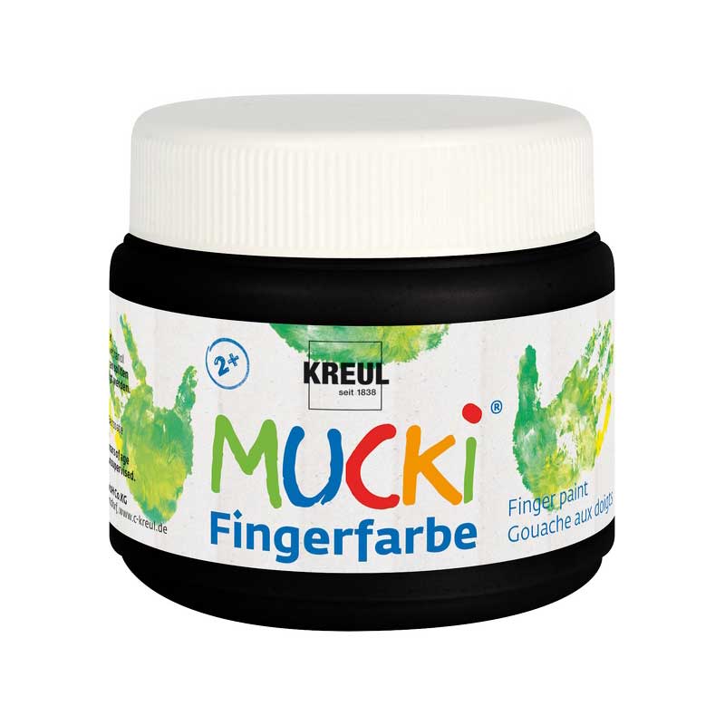 Vopsea pentru copii, Mucki finger paint, 150ml - Black
