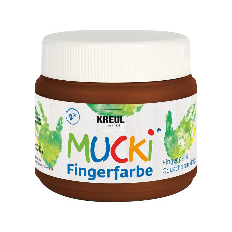 Vopsea pentru copii, Mucki finger paint, 150ml - Brown