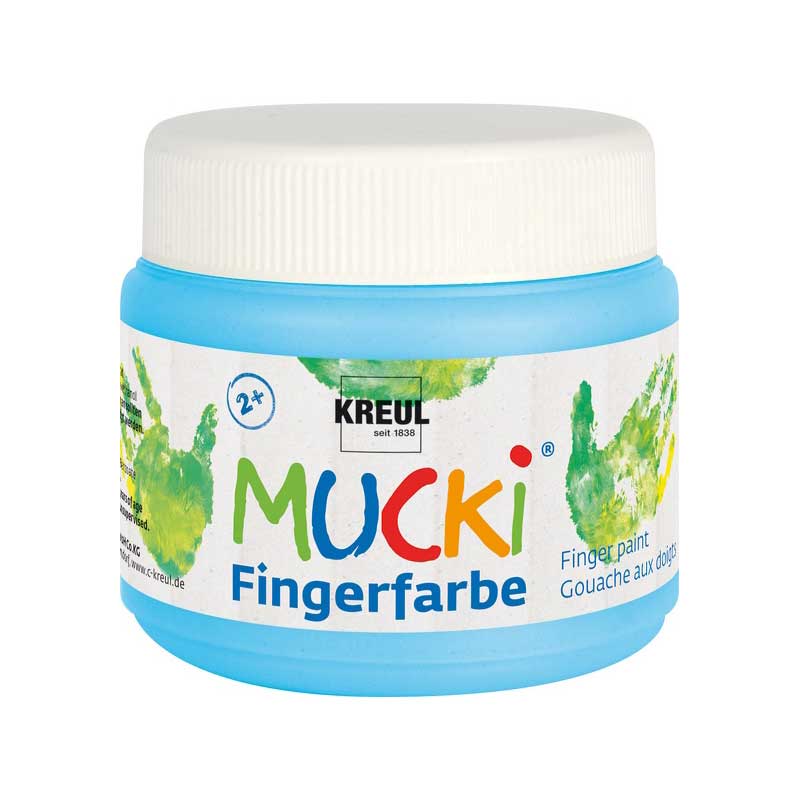 Vopsea pentru copii, Mucki finger paint, 150ml - Light Blue