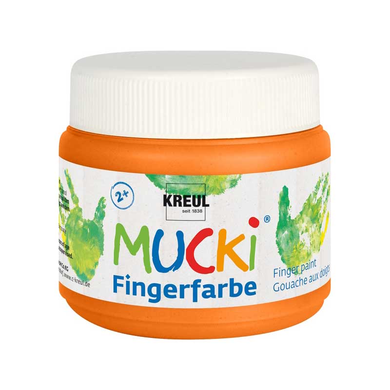 Vopsea pentru copii, Mucki finger paint, 150ml - Orange