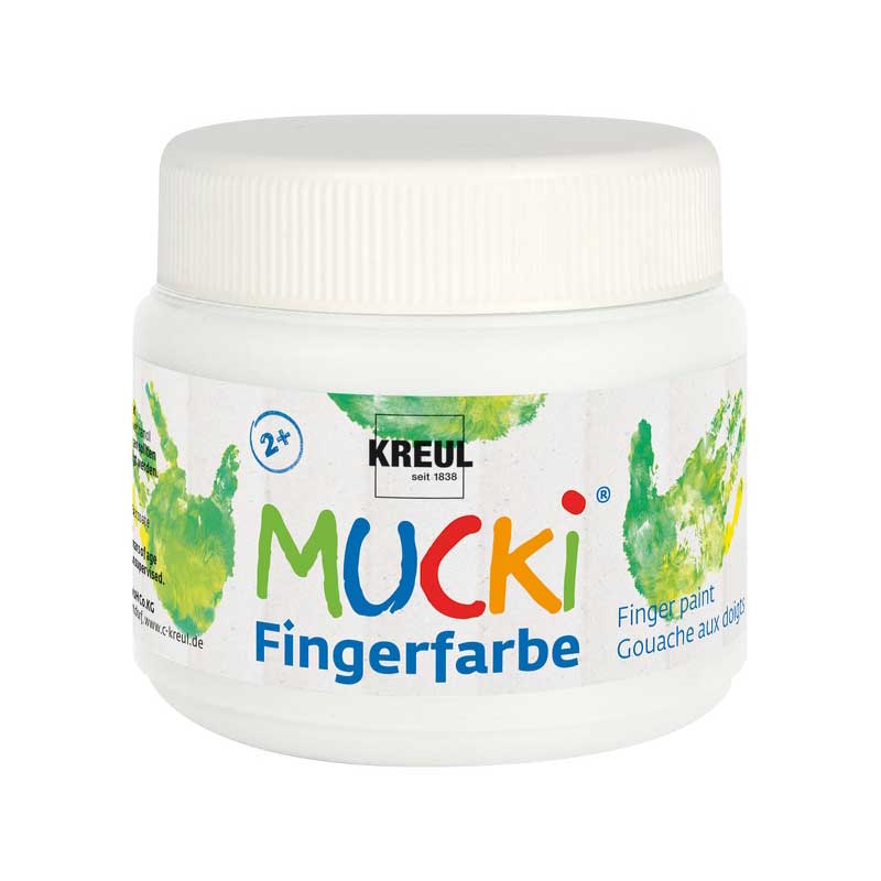 Vopsea pentru copii, Mucki finger paint, 150ml - White