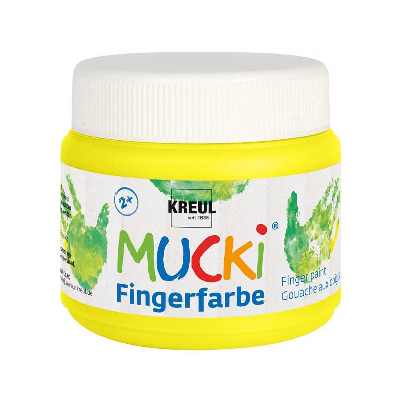Vopsea pentru copii, Mucki finger paint, 150ml - Yellow