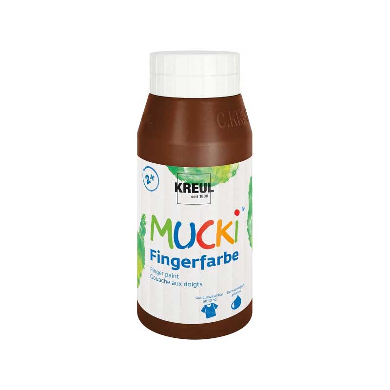 Vopsea pentru copii, Mucki finger paint, 750ml - Brown