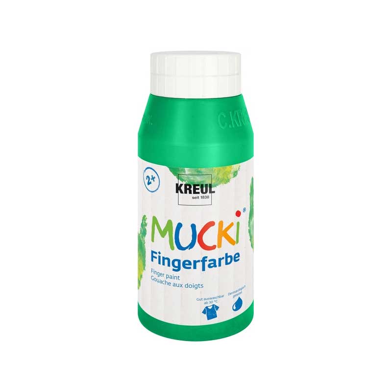 Vopsea pentru copii, Mucki finger paint, 750ml - Green