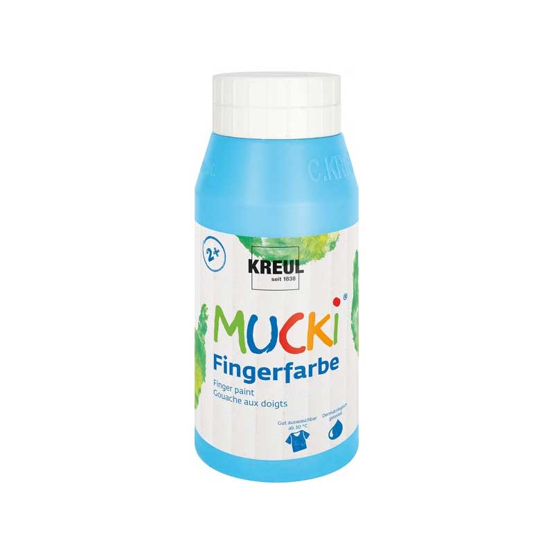 Vopsea pentru copii, Mucki finger paint, 750ml - Light Blue