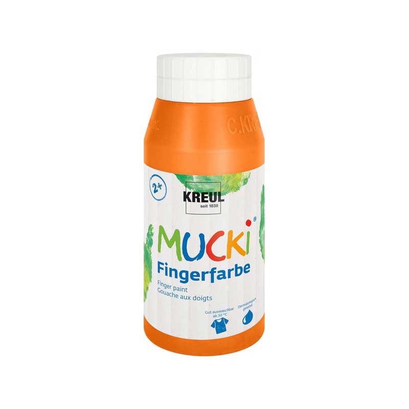 Vopsea pentru copii, Mucki finger paint, 750ml - Orange