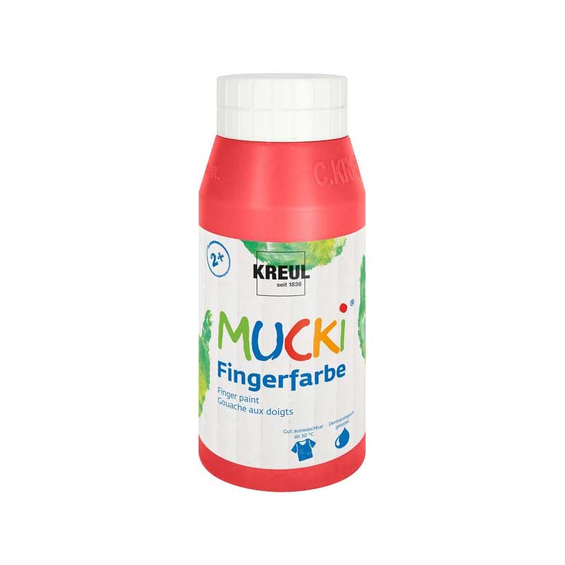 Vopsea pentru copii, Mucki finger paint, 750ml - Red