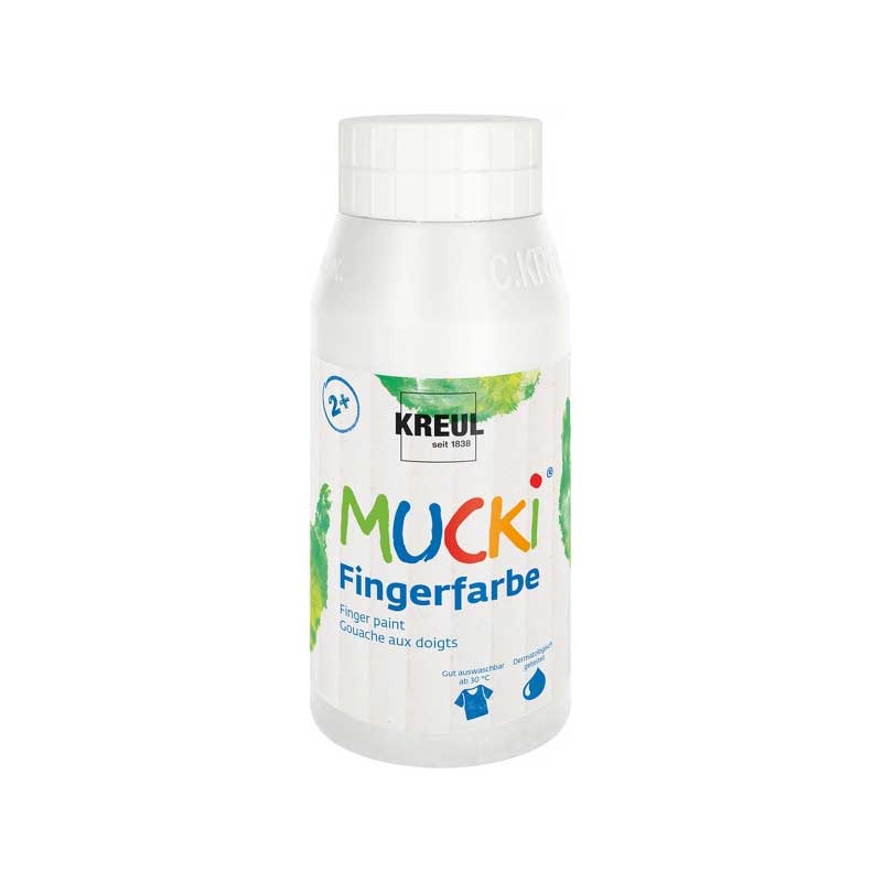 Vopsea pentru copii, Mucki finger paint, 750ml - White