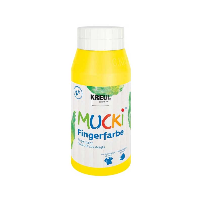 Vopsea pentru copii, Mucki finger paint, 750ml - Yellow