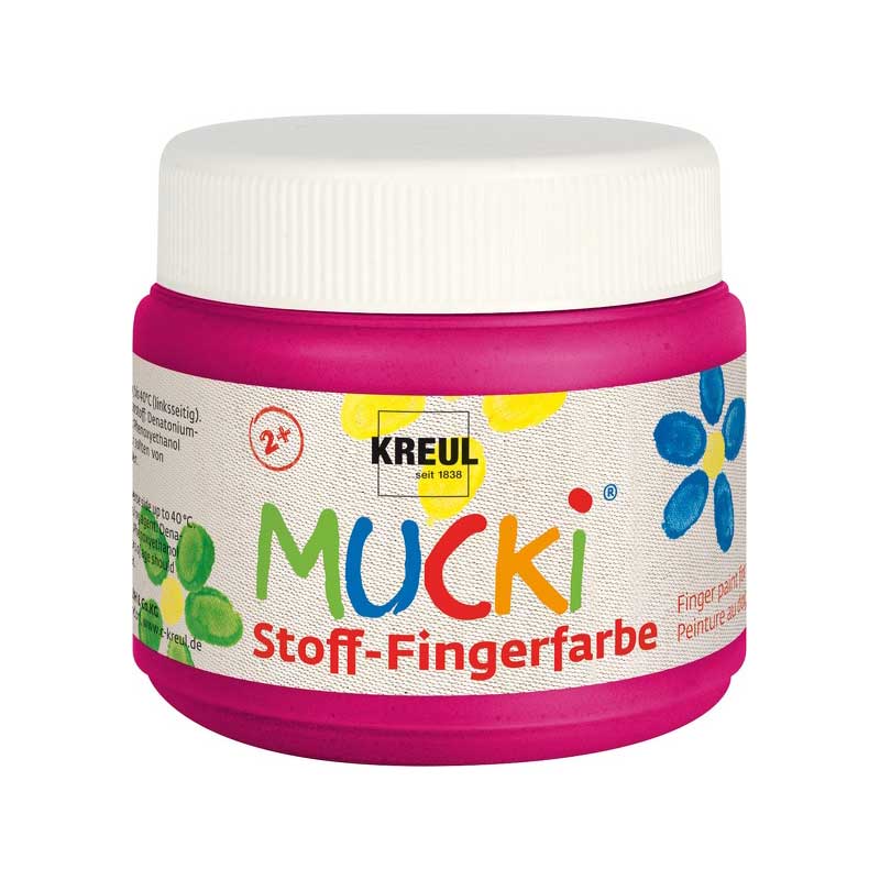 Vopsea pentru textile, Mucki finger paint, 150ml - Pink