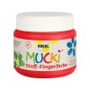 Vopsea pentru textile, Mucki finger paint, 150ml - Red