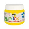 Vopsea pentru textile, Mucki finger paint, 150ml - Yellow