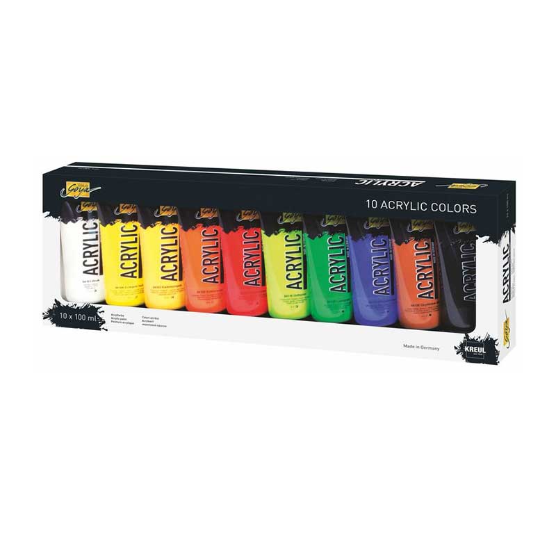 Set 10 x 100ml culori acrilice, Solo Goya