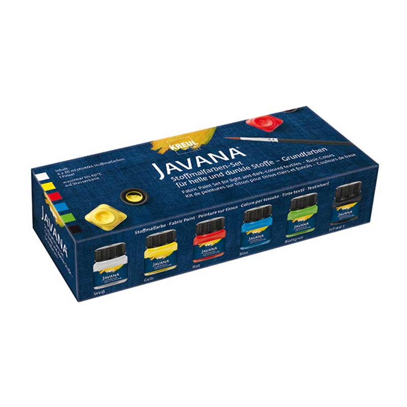 Set 6 x 20ml culori textile, Javana C. Kreul, Basic colors