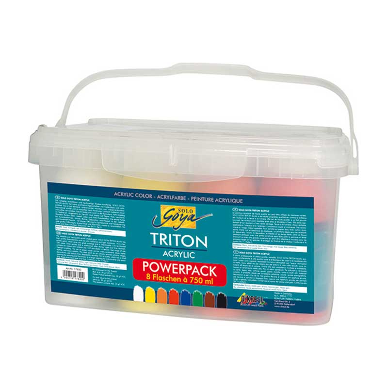 Set 8 x 750 ml culori acrilice Solo Goya Triton - Kreul