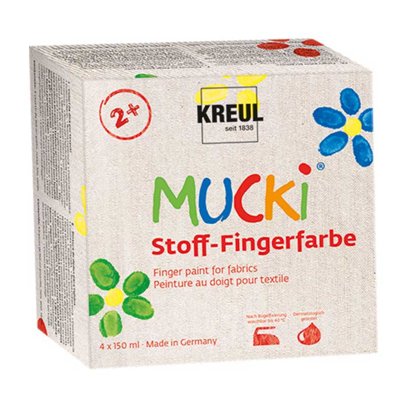 Set vopseluri pentru textile, Mucki finger paint