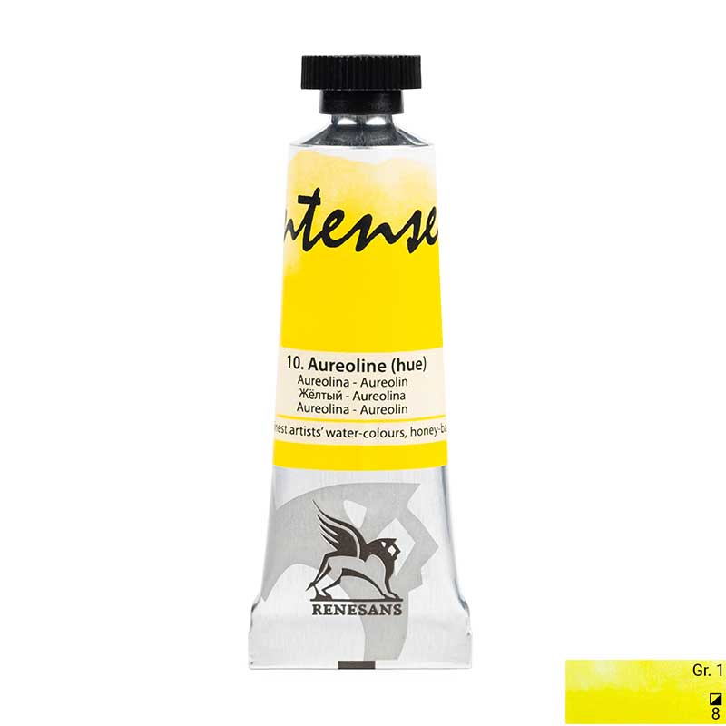Culoare acuarela la tub, extrafina, 15ml, Intense Water, Renesans 10 Aureolin (hue)