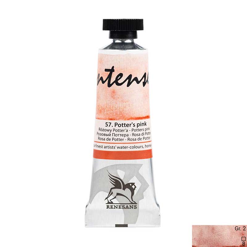 Culoare acuarela la tub, extrafina, 15ml, Intense Water, Renesans 57 Potter's pink